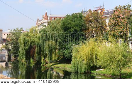 Oradea City Romania Crișul Repede River Landscape