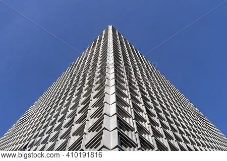 Chur, Switzerland - February 19, 2021: Architectural Detail Of A Modern Building Of Art Museum In Ch