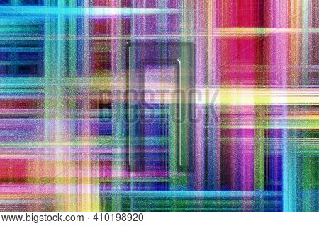 Pi Sign. Pi Letter, Greek Alphabet Symbol, Colorful Checkered Background