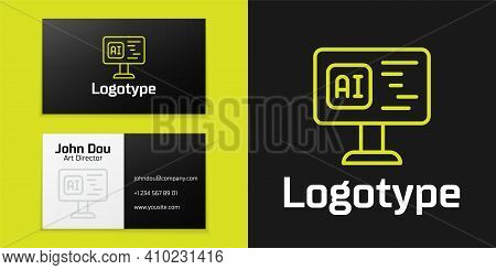 Logotype Line Software, Web Developer Programming Code Icon Isolated On Black Background. Javascript