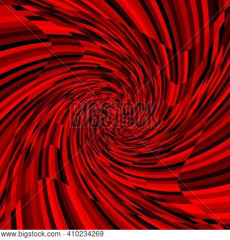 Abstract Composition With Black And Red Squares. Psychedelia Grayscale Art