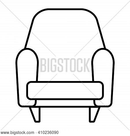 Icon Of Chair Furniture Vector Illustration Black Ine
