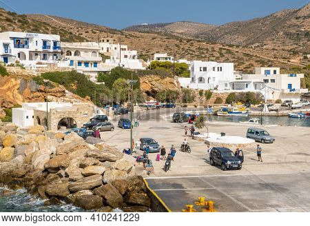 Sikinos, Greece - September 26, 2020: Alopronoia (alopronia), The Little Port On A Lovely Sikinos Is
