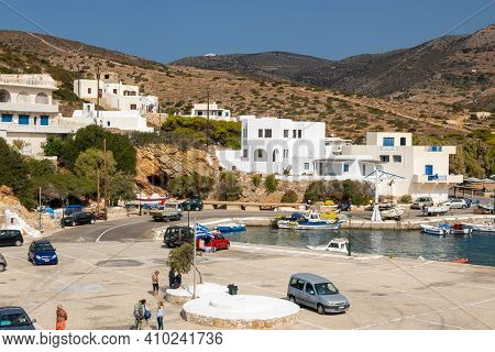 Sikinos, Greece - September 26, 2020: Alopronoia (alopronia), The Little Port On A Lovely Sikinos Is