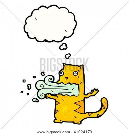 dibujos animados gato eructo