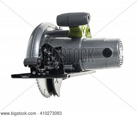 Circular Saw Blade For Work Wood On White Isolated Background