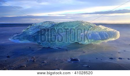 Iceburg solnedgang