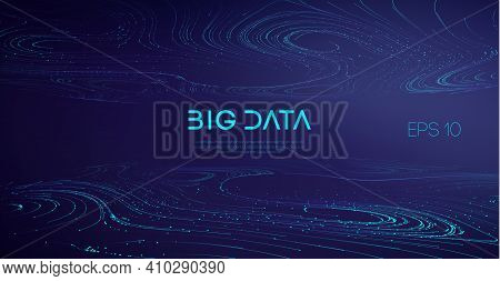 Industry Cyber Complex Big Data Sound Visulization. Abstract Big Data Flow Background.