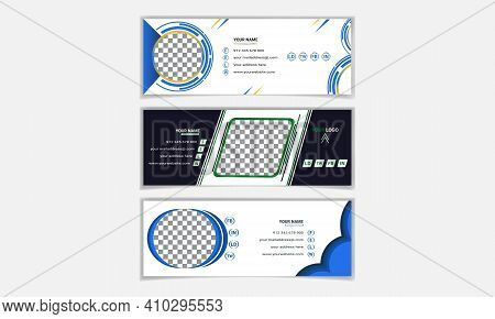 Creative & Clean Email Signature  Vector Template Design.