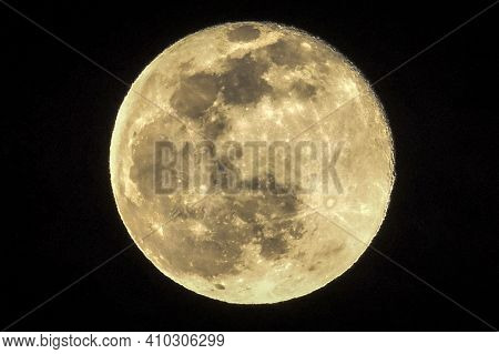 Full February Moon - Snow Moon Close Up