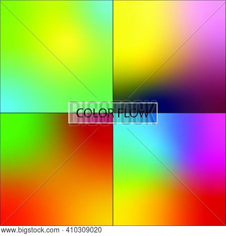 Set Of Cover Design With Abstract Liquid Lines