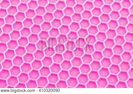 Abstract Pink Honeycomb Close-up Unobtrusive Photo Background