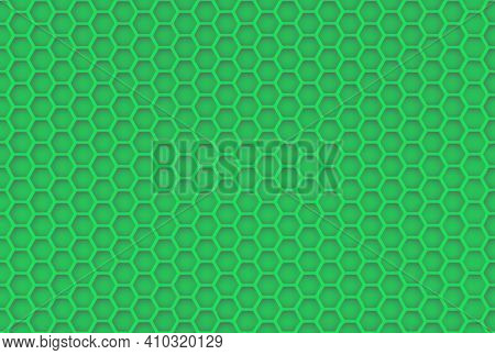 Abstract Green Seamless Honeycomb Texture And Unobtrusive Sharp Background