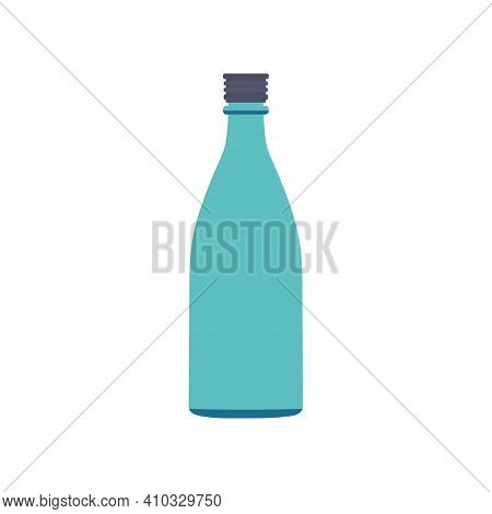 Bottle For Oil, Vinegar Or Souce Isolated On White Background, Kitchen Utensils And Utensils, Illust