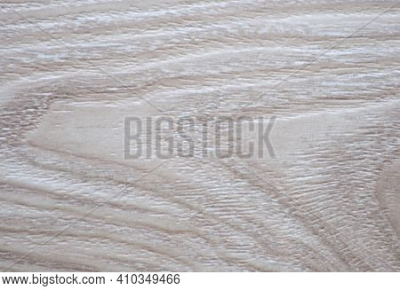 Beautiful Wavy Pattern Of Natural Bleached Wood Close-up.