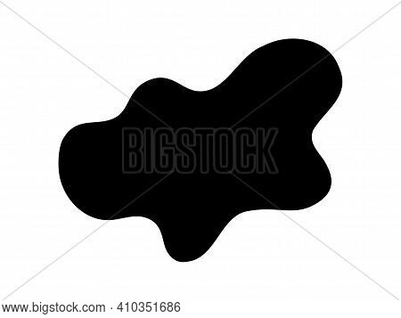 Fluid Liquid Random Organic Shapes Vector Isolated On White Background
