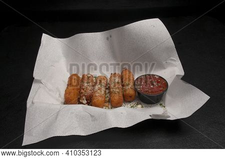 American Cuisine Dish Known A Mozzarella Sticks
