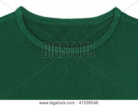 Zielony t-shirt na białym tle