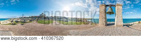 Big Bronze Bell On The Sea Shore In The Ancient Greek City Chersonesus, Hersones In Sevastopol, Crim
