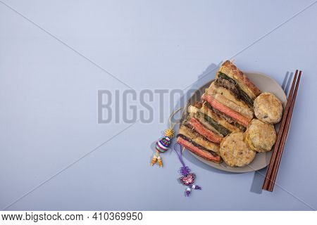 Korean Traditional Sweets And Snacks With Pancake