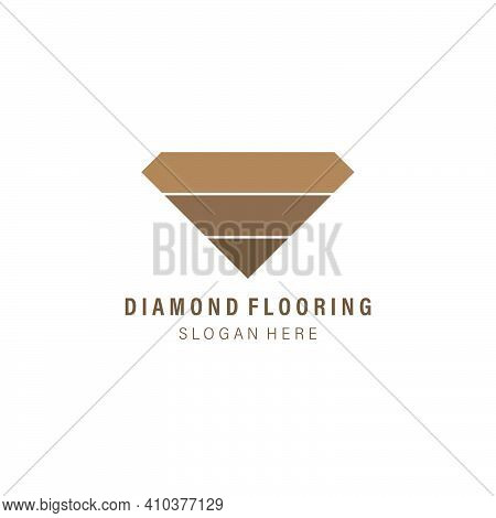 Diamond Flooring Color Logo Vector Illustration Template Design