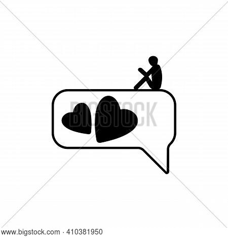Dating And Online Communication. Virtual Romantic Date. Love During Quarantine. Chat, Love, Phone
