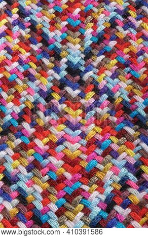 A Braid Of Multi Colored Sewing Threads, Photo Stacking