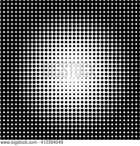 Pattern Of Black Dots On The White Background