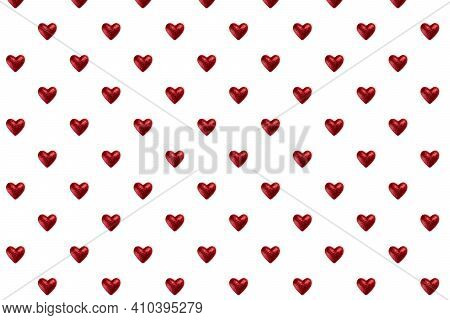 . A Pattern Of Sparkling, Iridescent Hearts. Blank For The Designer.