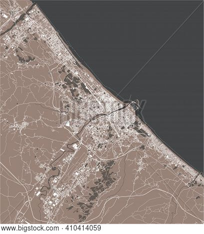 Map Of The City Of Pescara , Abruzzo, Italy