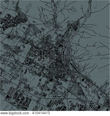 Map Of The City Of Prato, Italy