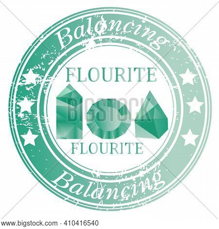 Rubber Stamp With Flourite Gems And Flourite Benefit