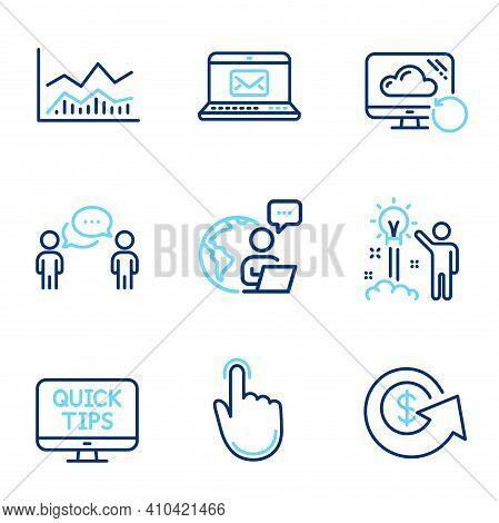 Education Icons Set. Included Icon As Recovery Cloud, Consulting Business, Web Tutorials Signs. Hand