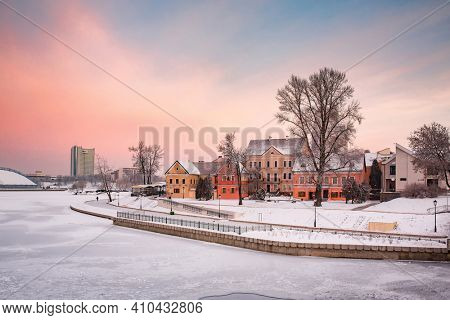 Traetskae Pradmestse (Trinity Suburb) - historical center of Minsk, Belarus
