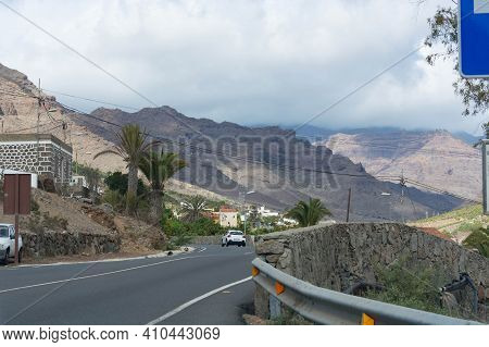 Road To The Picturesque Mogan - Gran Canaria's High Mountain Village. Canary Islands, Canary Islands