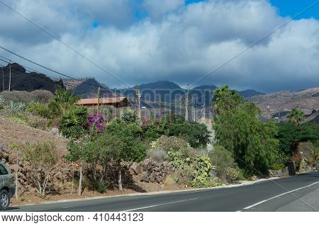 Road To The Picturesque Mogan - Gran Canaria's High Mountain Village. Canary Islands, Canary Islands