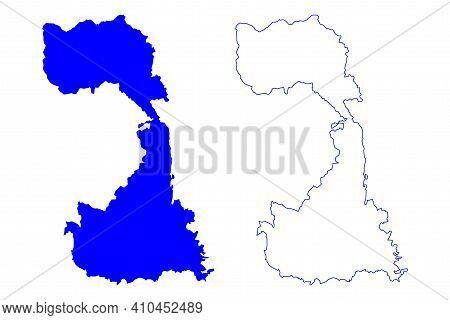 Vercelli Province (italy, Italian Republic, Piedmont Region) Map Vector Illustration, Scribble Sketc