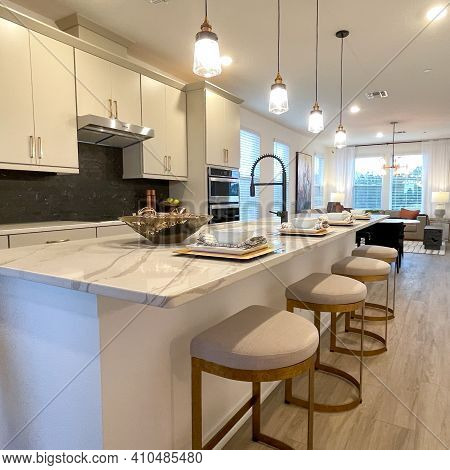 A Beautifully Appointed Kitchen In A Townhome In Orlando, Florida.