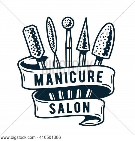 Emblem With Set Of Manicure Nailfile For Nail Bar