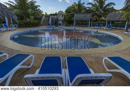 Cayo Santa Clara, Cuba, February 2016 - A Beautiful Circular Pool At A Hotel Resort Of The Island
