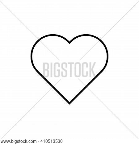 Like Line Icon. Social Media Concept. White Heart Sign. Emotion. Love. Thumb Up. Button. Cardiology.