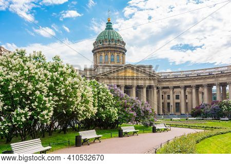 Kazan (kazansky) Cathedral In Spring, Saint Petersburg, Russia