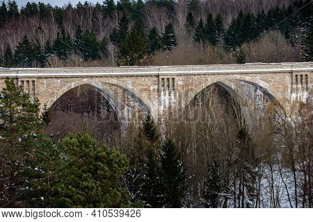 Historic Railway Viaducts Located In Stanczyki Poland