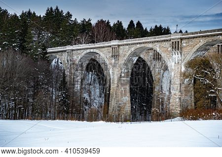 Historic Railway Viaducts Located In Stanczyki Poland