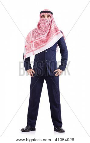 Arabské podnikatel izolovaných na bílém