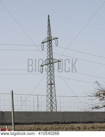Energy Supply With A 380 Kv Power Line And Power Pole