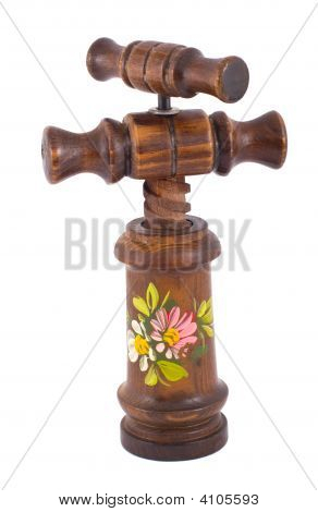 Saca-rolhas madeira branco