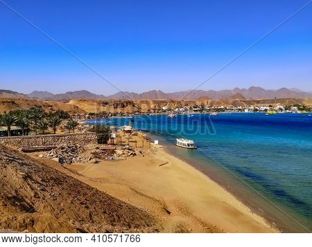 View Of Sharm El-maya Bay In Sharm El Sheikh (egypt). Beautiful Exotic Landscape Of The Red Sea Amon