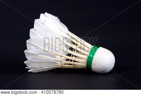 Close-up Of Very Old Shuttle Badminton, Isolated