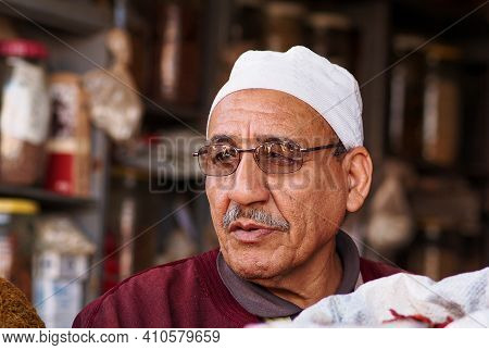 Marrakesh, Morocco - Oct 22, 2019: People At The Marrakesh Souk, The Largest Traditional Market In M